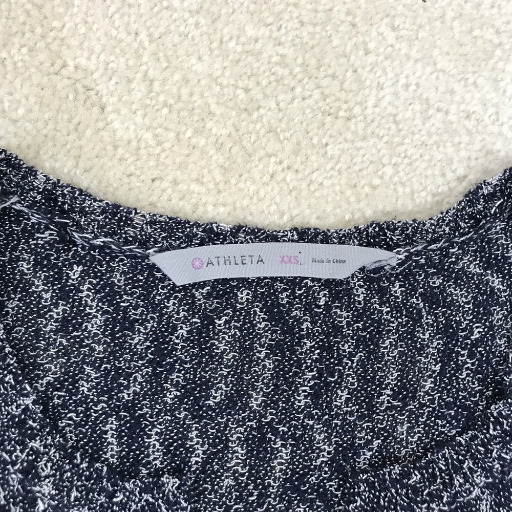 Athleta Speckled Weekend Pullover Sweater Top - Picture 4 of 8